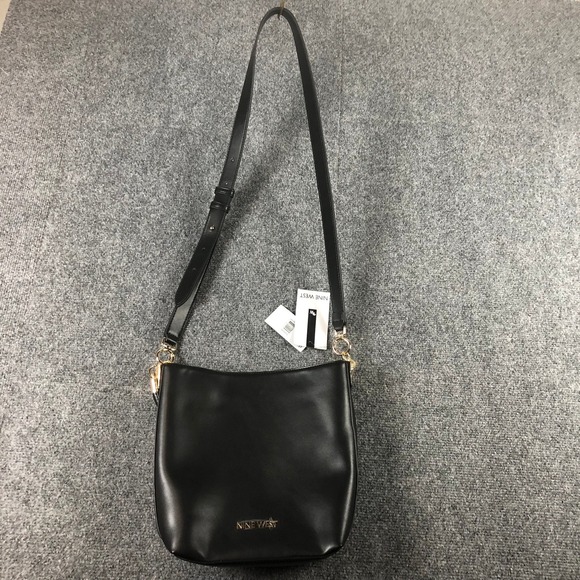 Nine West Black Adjustable Crossbody Bag Purse Handbag NWT - Picture 1 of 7